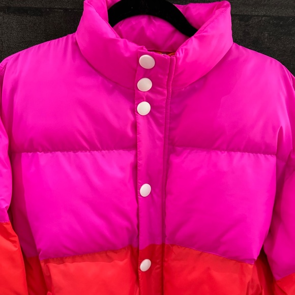 MOTHER Pink and Red Puffer Jacket - Picture 8 of 10